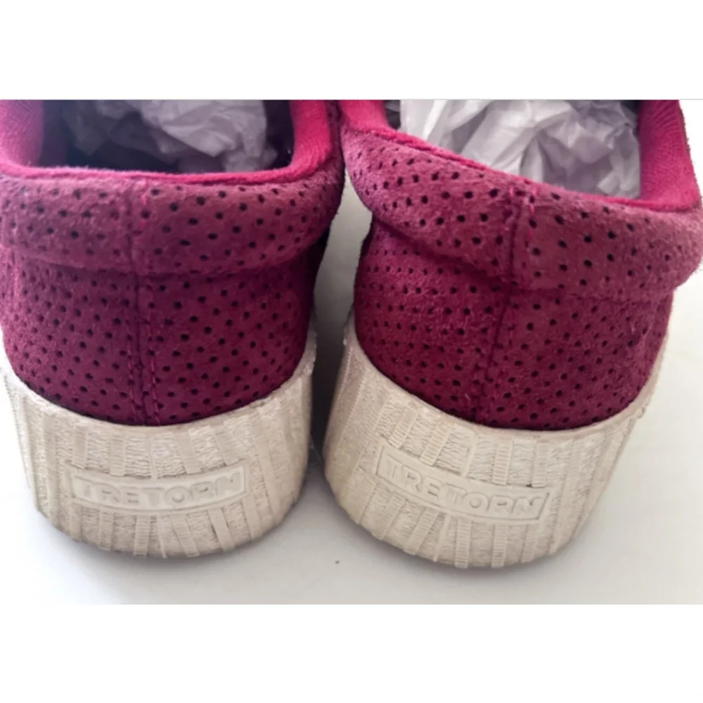 Tretorn Nylite Platform Tennis Sneakers Women’s US 7 Burgundy Red Suede Casual